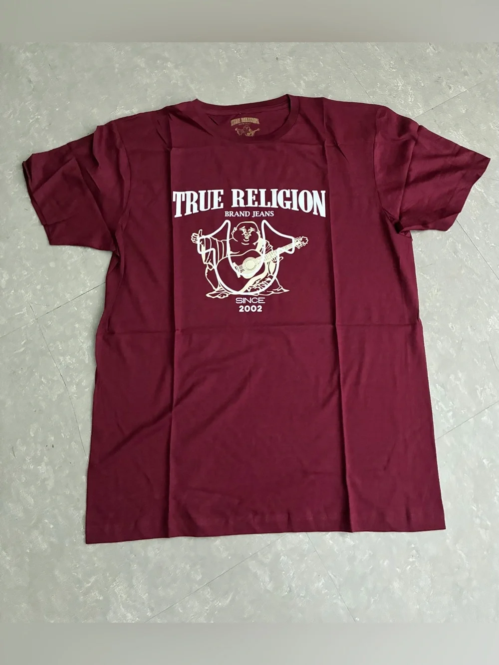 New Men’s Maroon True Religion Graphic TShirt Size L